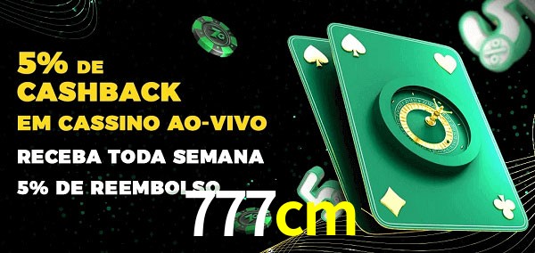 Promoções do cassino ao Vivo 777cm